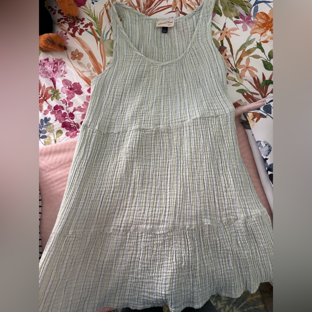 Universal Thread Textured Green and Blue dress